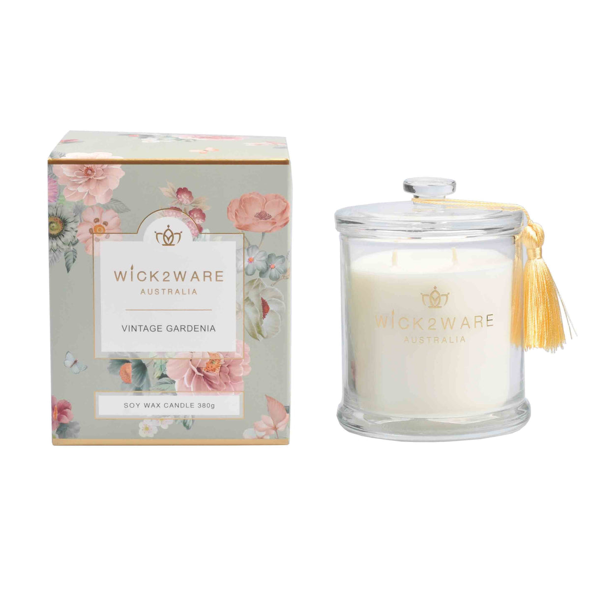 Wick2Ware Candle Jar – Vintage Gardenia – 380g