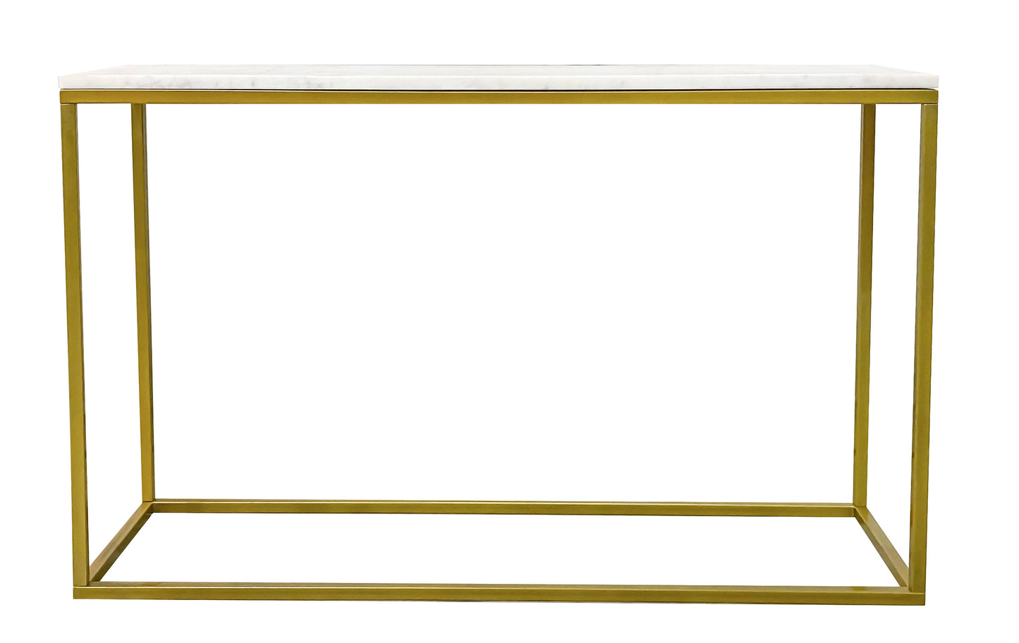 Agni Marble Top Gold Legs Console Table