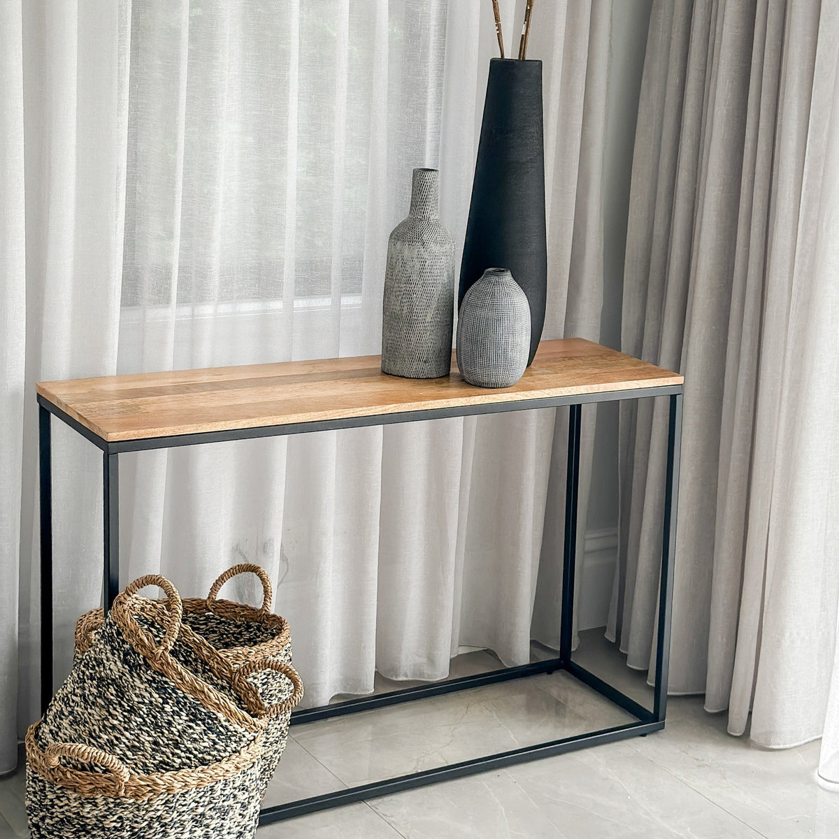 Agni Mango Wood Console Table