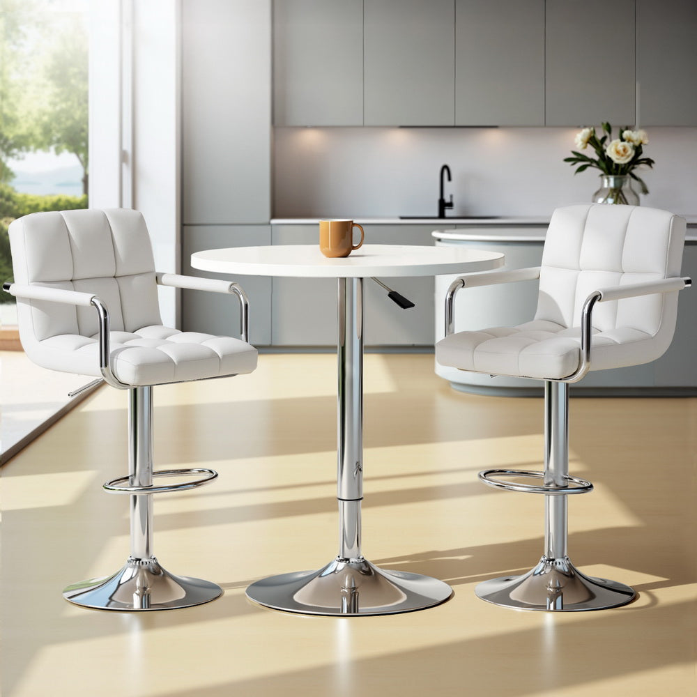 Artiss Bar Table and Stools Set Dining Desk Kitchen Chairs Cafe Pub