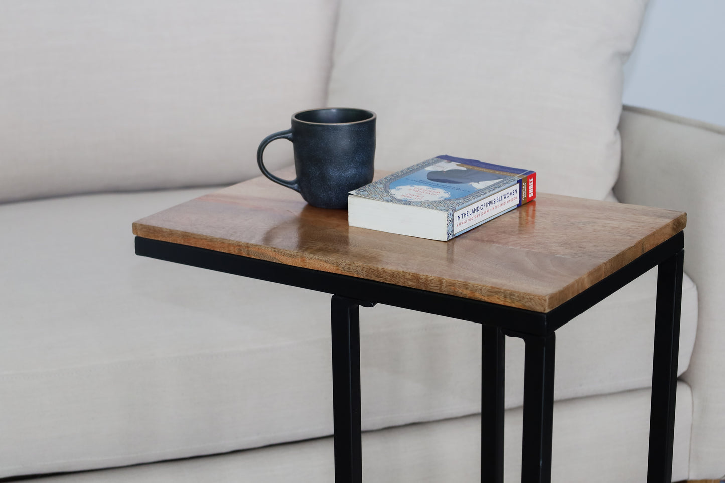 Bhumi C-Shaped Mango Wood Side Table