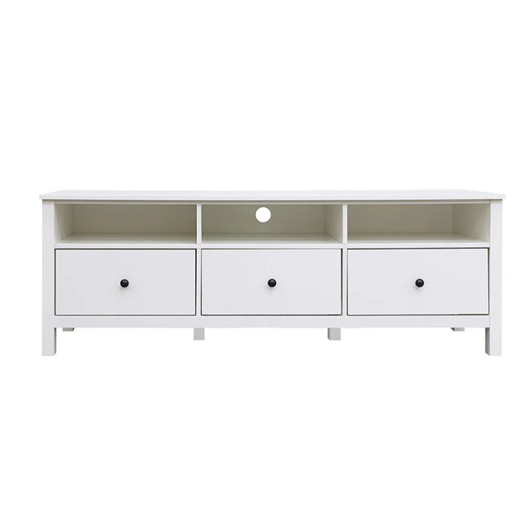 Floriana White TV Unit with 3 Drawers