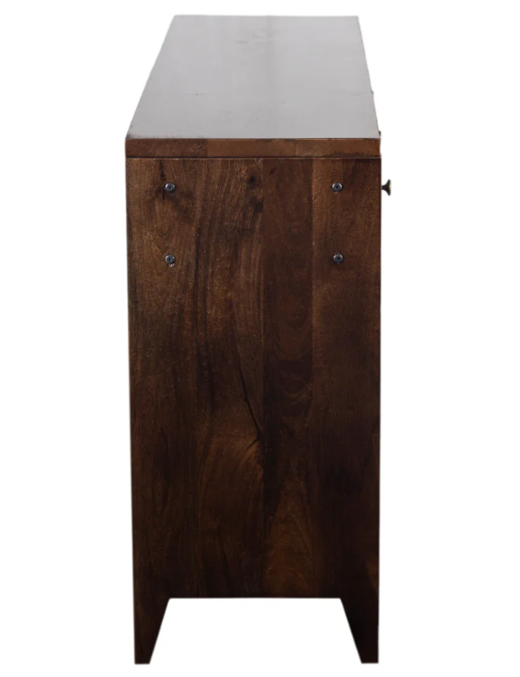 Frazer Walnut Console Table with 3 Drawers