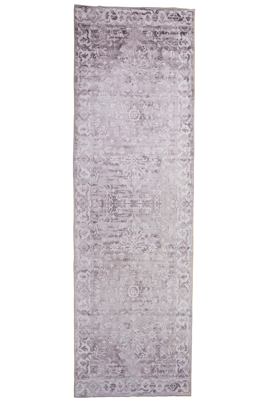 Shay Beige Traditional Distressed Machine Washable Rug