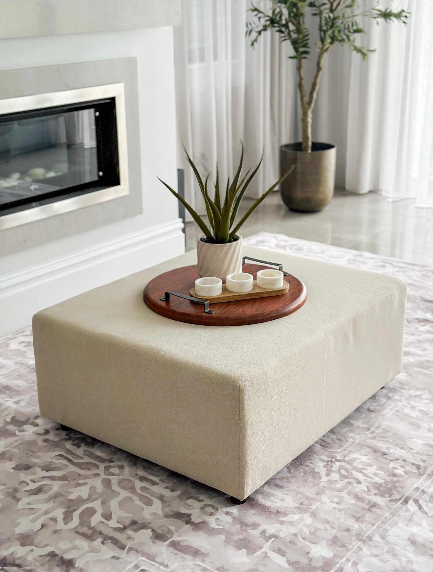 Shay Beige Traditional Distressed Machine Washable Rug