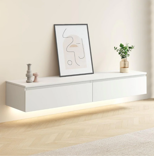 Madison Floating White TV Unit with Storage