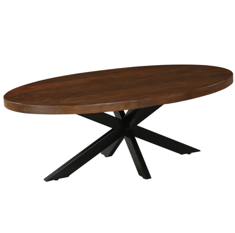 Nova Walnut Finish Wooden Oval Coffee Table