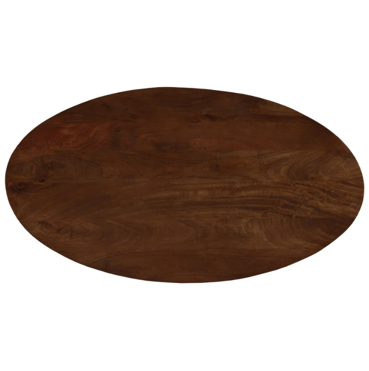 Nova Walnut Finish Wooden Oval Coffee Table