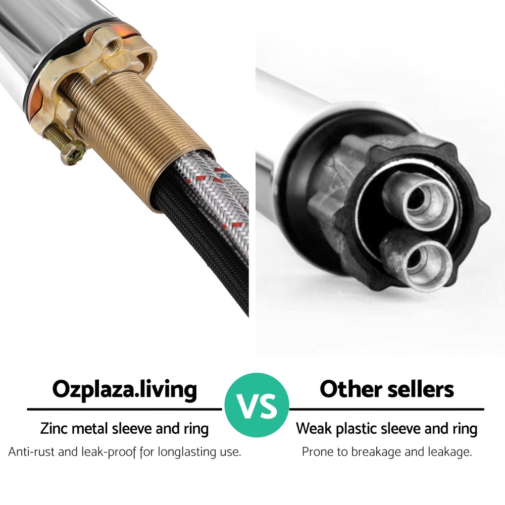 Cefito Kitchen Mixer Tap Pull Out Rectangle 2 Mode Sink Basin Faucet Swivel WELS Chrome