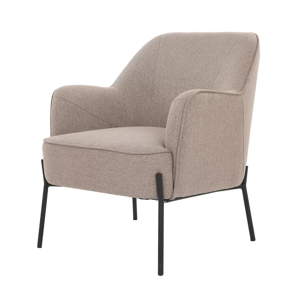 Hugo upholstered armchair light brown