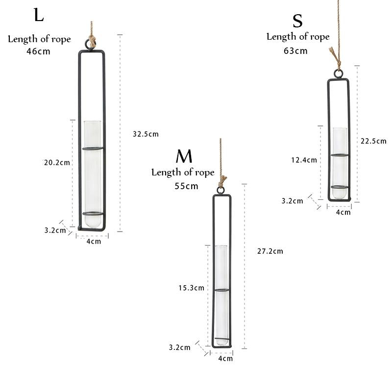 Charming Iron Art Glass Wall Hanging for Home Gardening - Small Size