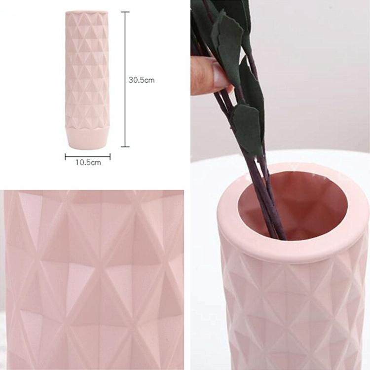 Creative Plastic Vase for Home Decoration - Flower Arrangement Container - Blue