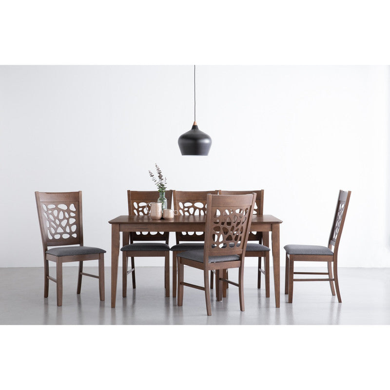 Asbel Timber Dining Chair x2 - Cocoa