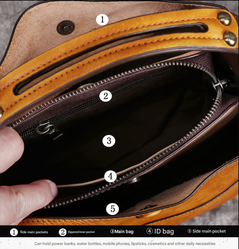 Vintage Green Leather Handbag - Elegant Multi-Functional Design