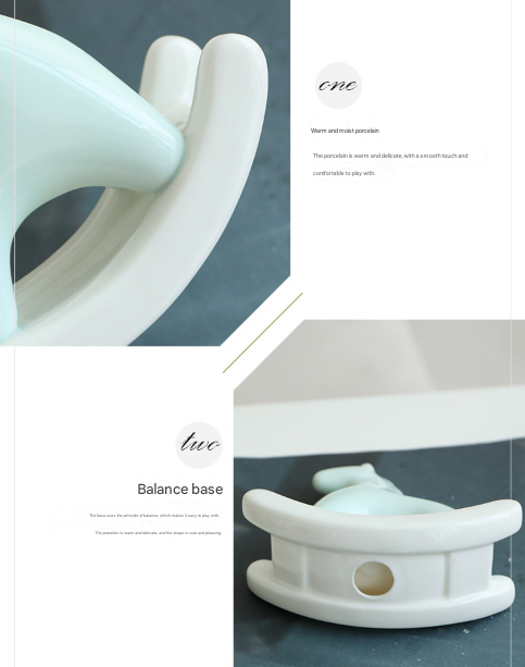 Pink Modern Ceramic Rocking Horse Ornament - Cute Porcelain Figurine for Desk & Shelf Decor