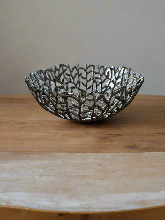 Silver Coral Décor Bowl 34cm