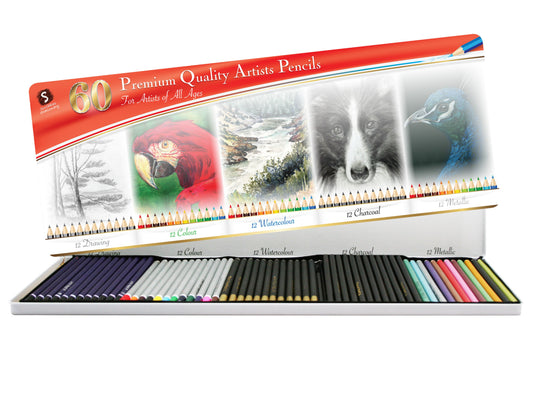Scribbles 60-Piece Premium Artists Pencil Set