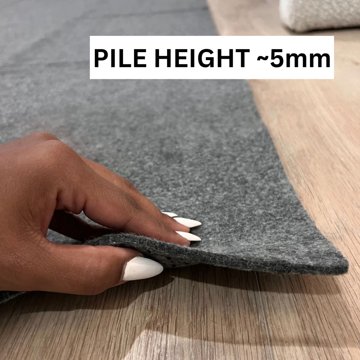 Felt Rug Underlay with Non-Slip Rubber Backing
