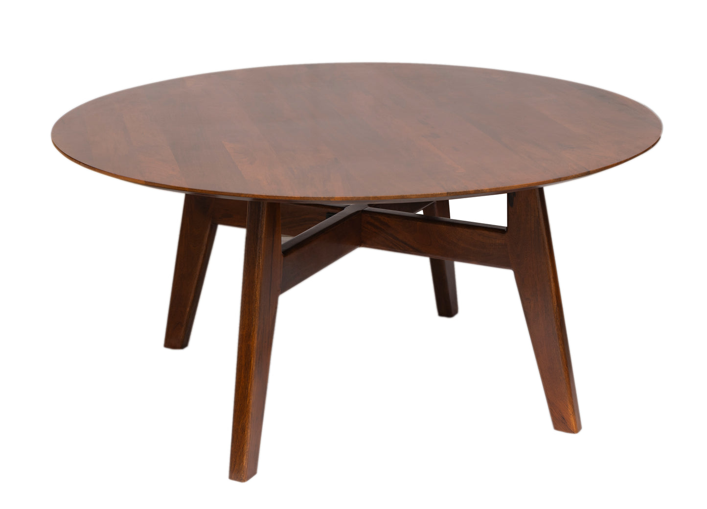 Arese Round Solid Mango Wood Dining Table – 150 cm