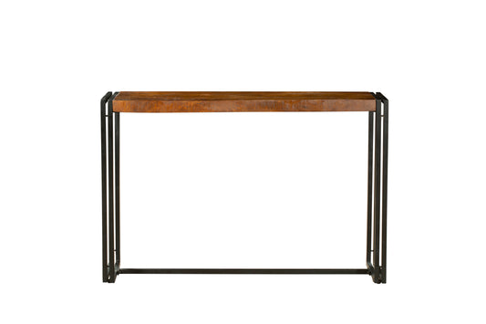 Astra Mango Wood Industrial Console Table