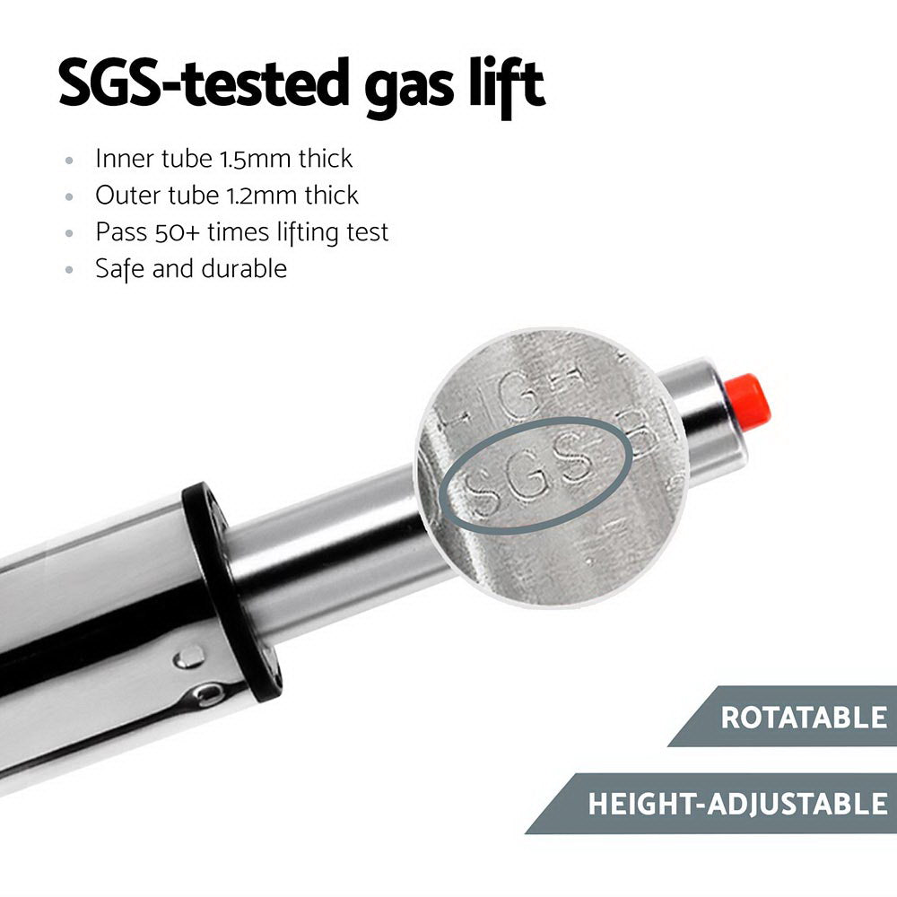 Artiss 4x Bar Stools Linen Padded Gas Lift