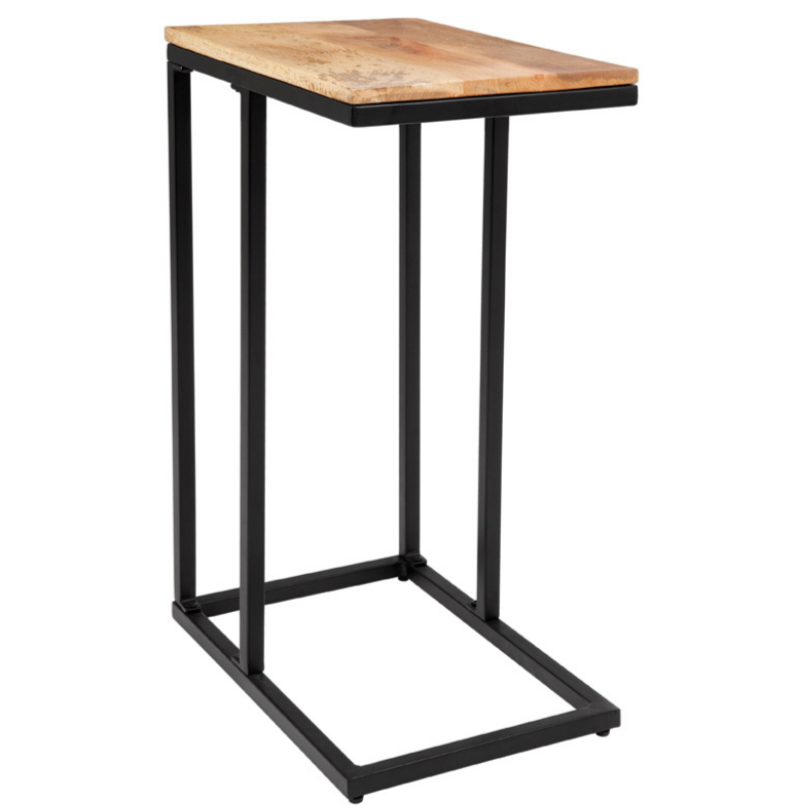 Bhumi C-Shaped Mango Wood Side Table
