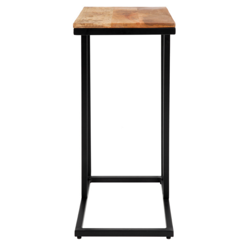 Bhumi C-Shaped Mango Wood Side Table