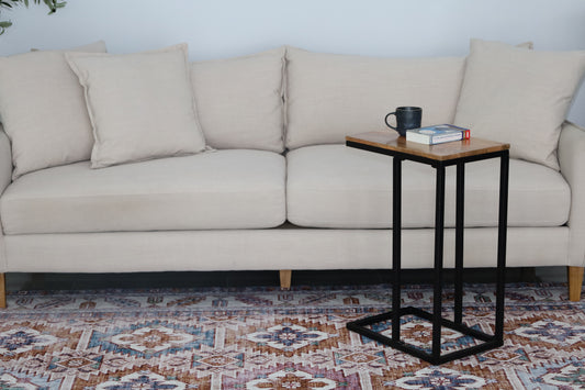 Bhumi C-Shaped Mango Wood Side Table