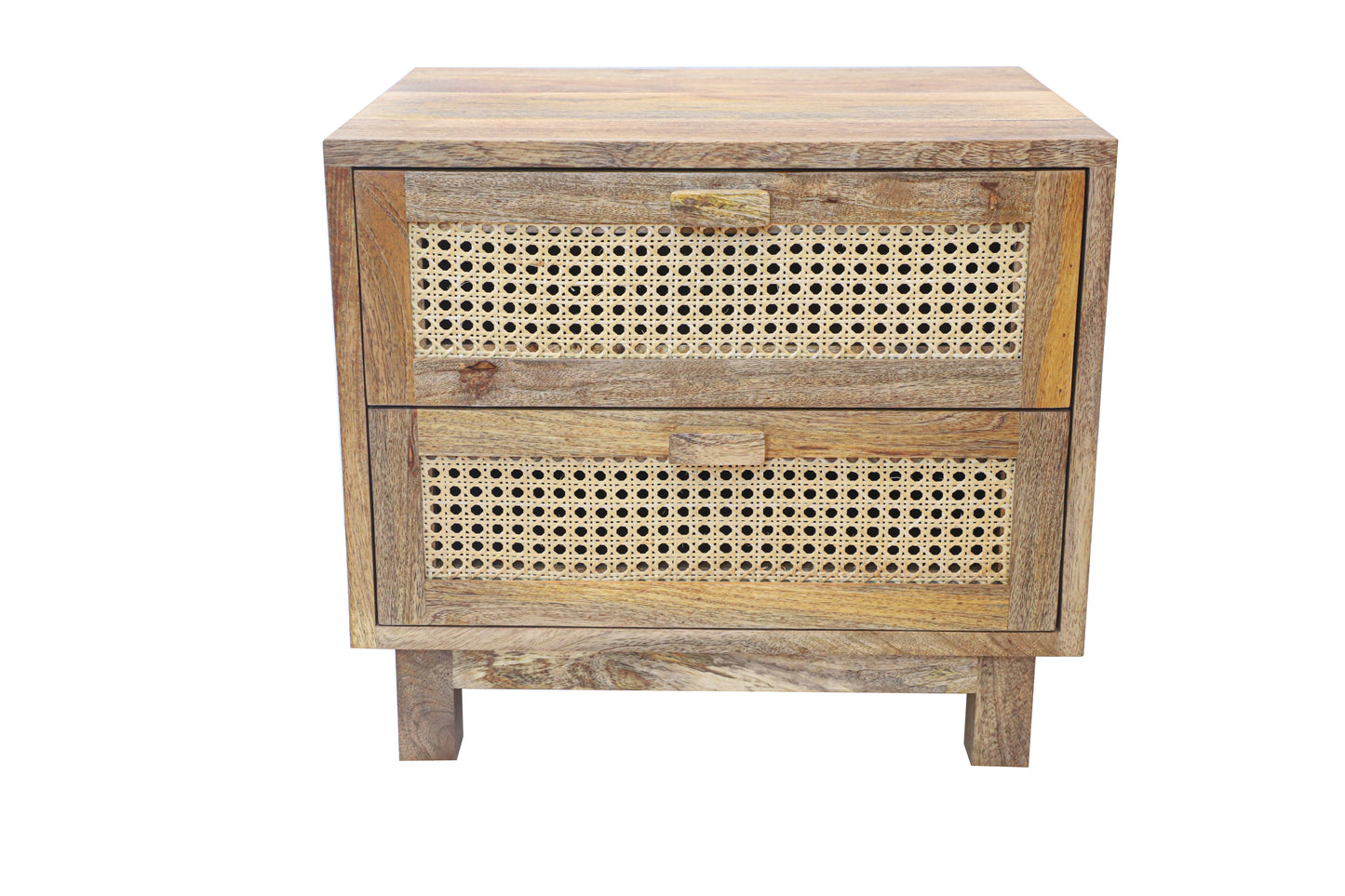 Byron 2 Drawer Rattan Side Table