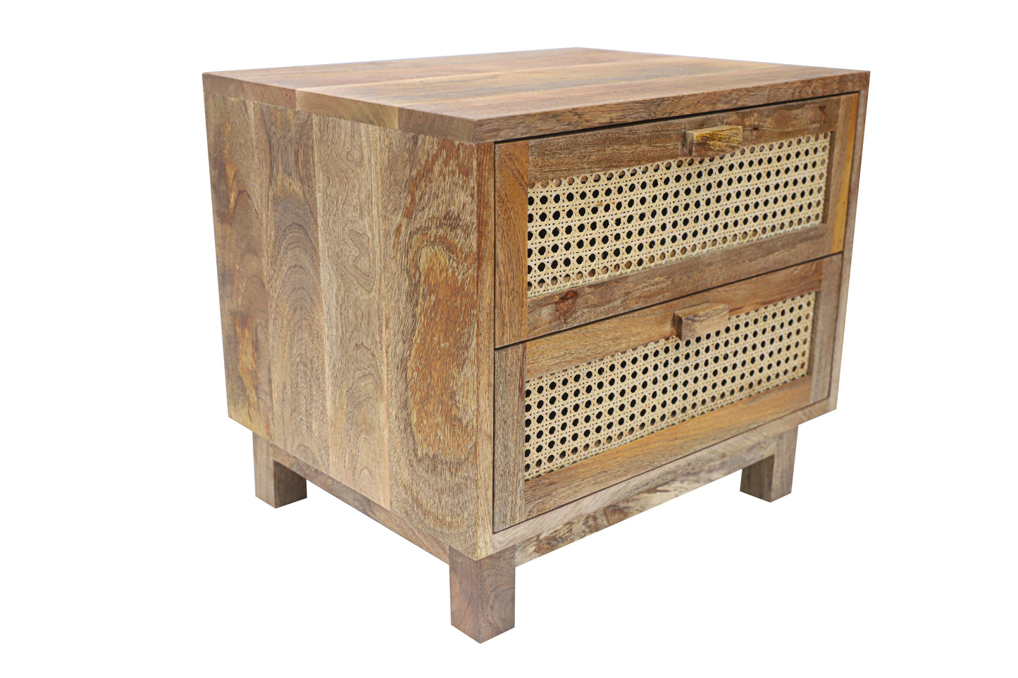 Byron 2 Drawer Rattan Side Table
