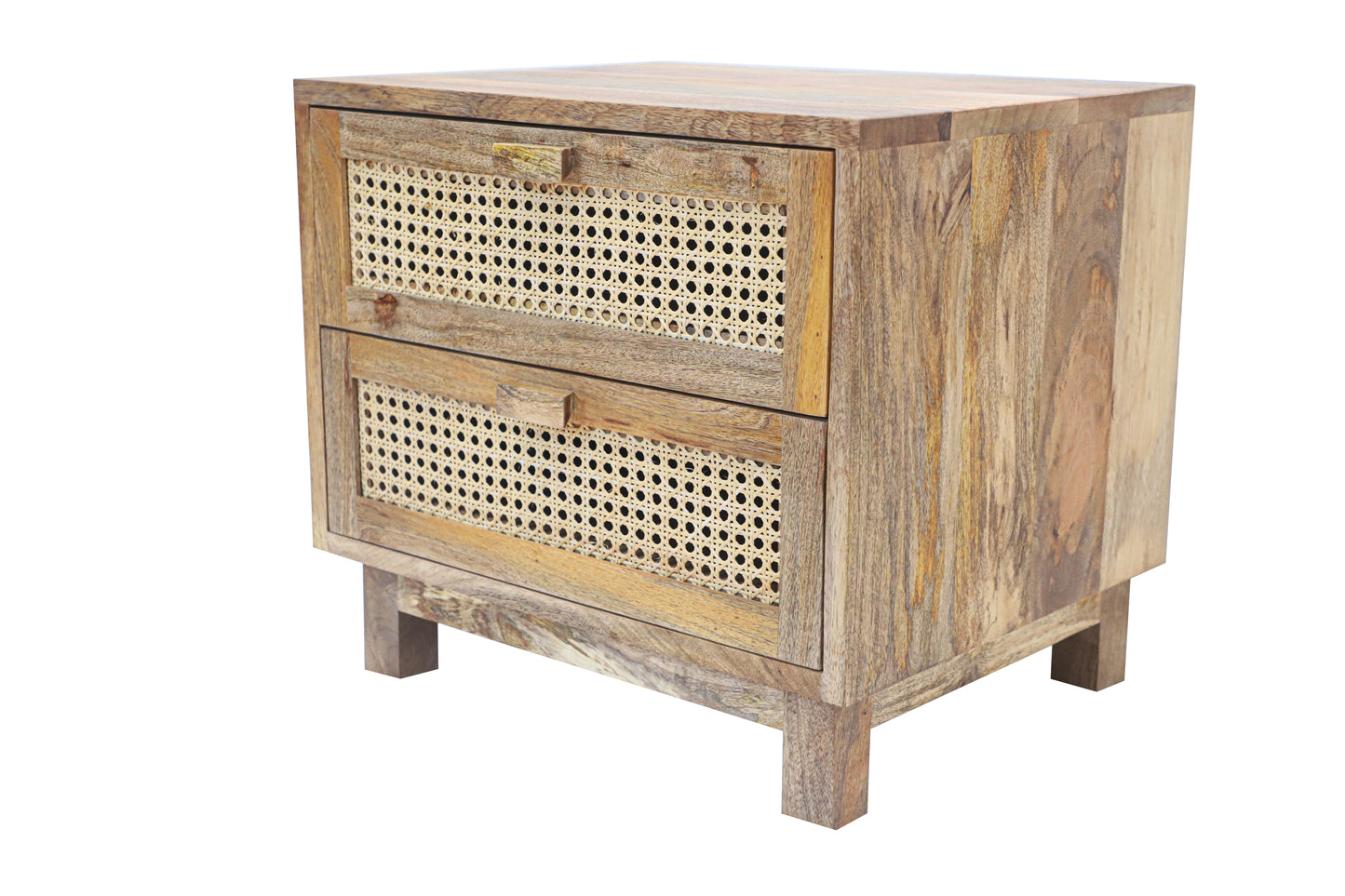 Byron 2 Drawer Rattan Side Table