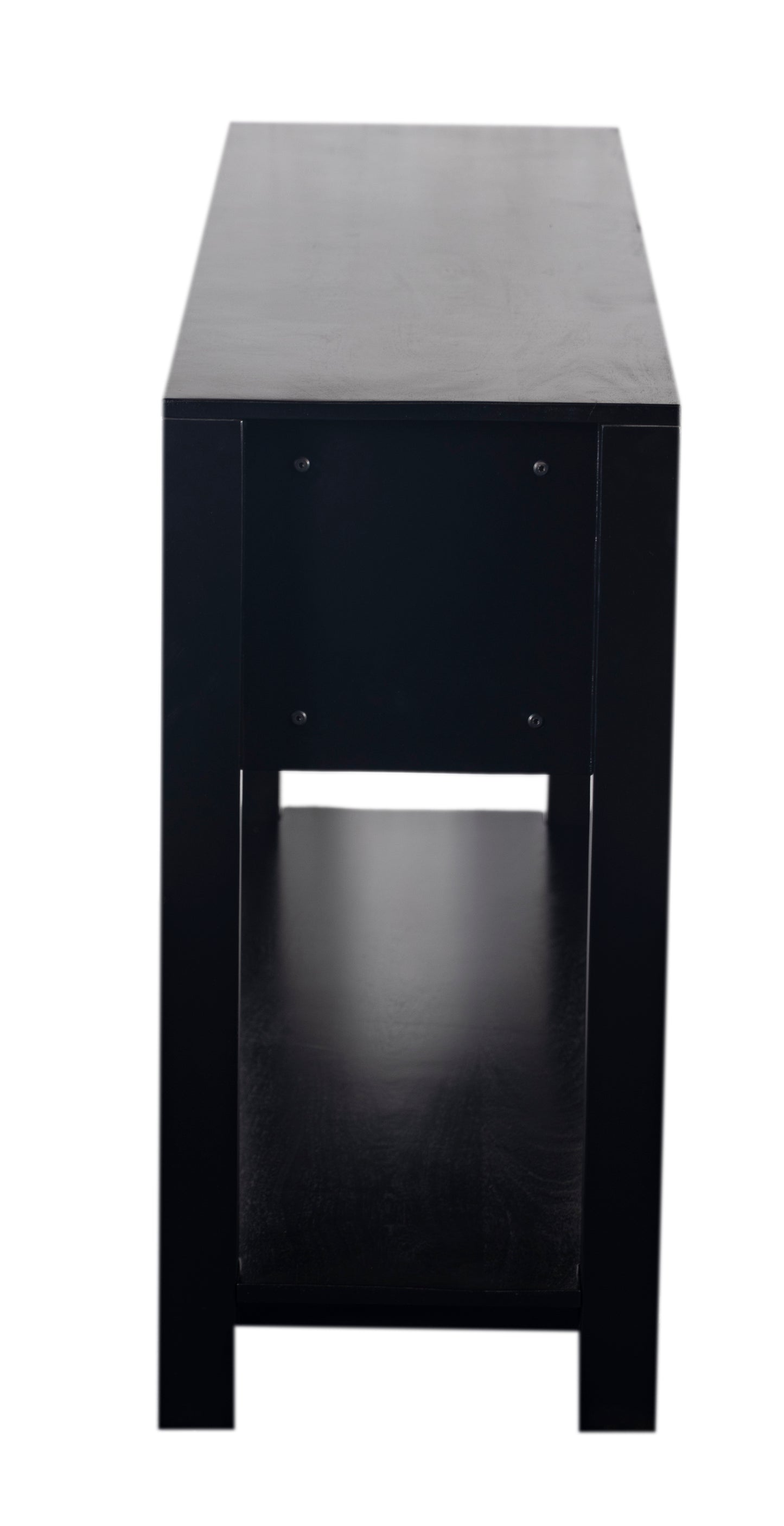 Byron Black Mango Wood & Rattan Console Table with 3 Drawers - 150cm