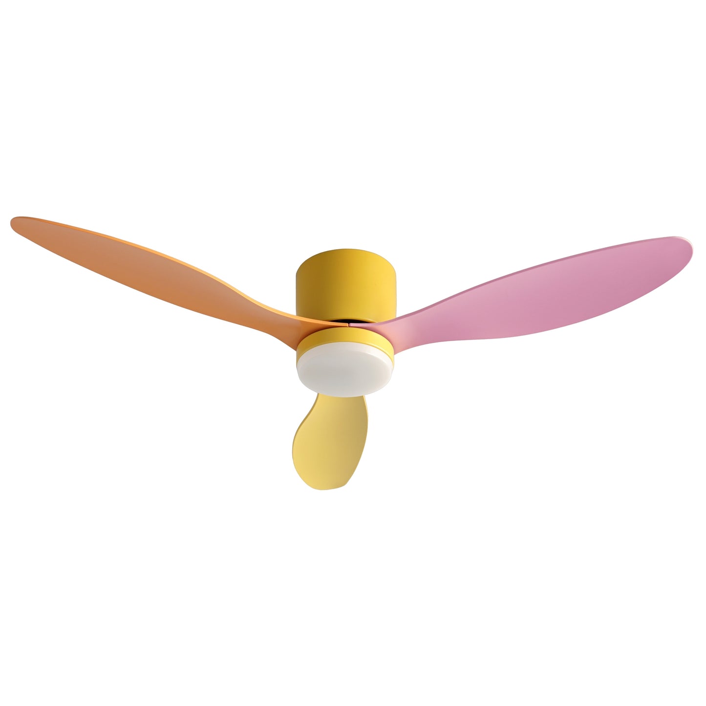 Devanti 52'' Ceiling Fan 3 Blades DC Motor w/Light w/Remote Yellow Pink Orange