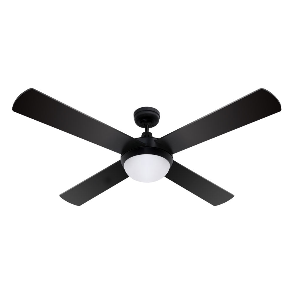 Devanti 52'' Ceiling Fan DC Motor w/Light w/Remote - Black