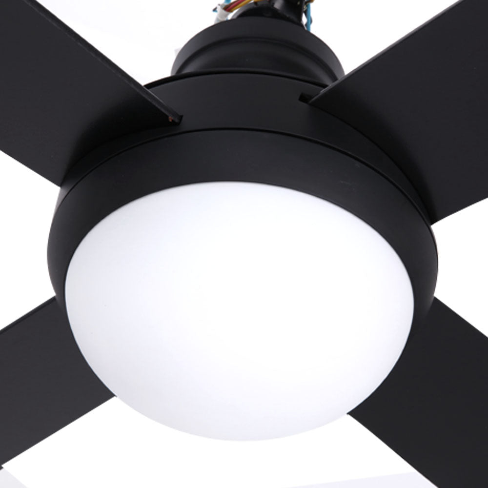 Devanti 52'' Ceiling Fan DC Motor w/Light w/Remote - Black