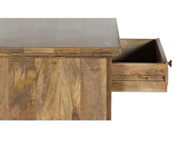 Clovelly Bedside Table - Natural Finish 1 Drawer & 1 Cabinet
