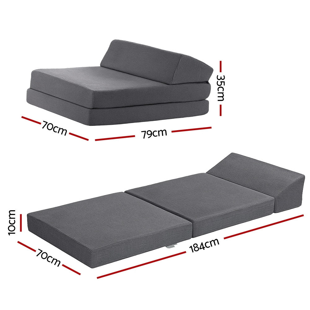 Giselle Foldable Mattress Folding Sofa Bed Trifold Sleeping Camping Cushion Mat