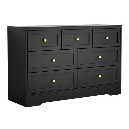 Artiss 7 Chest of Drawers Dresser Table Black