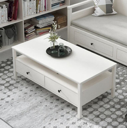 Floriana White 121cm Coffee Table with 2 Drawers