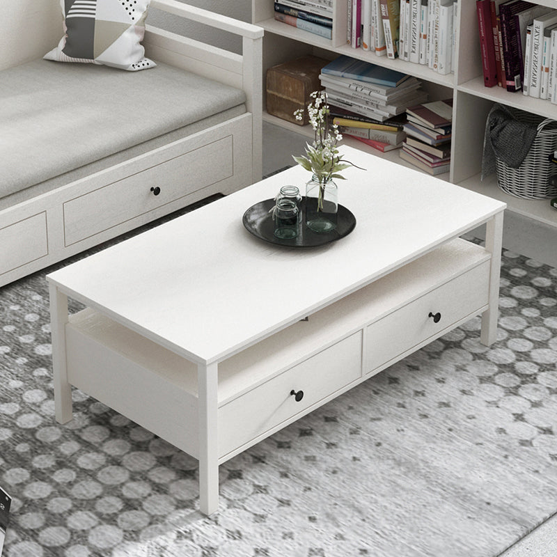 Floriana White 121cm Coffee Table with 2 Drawers