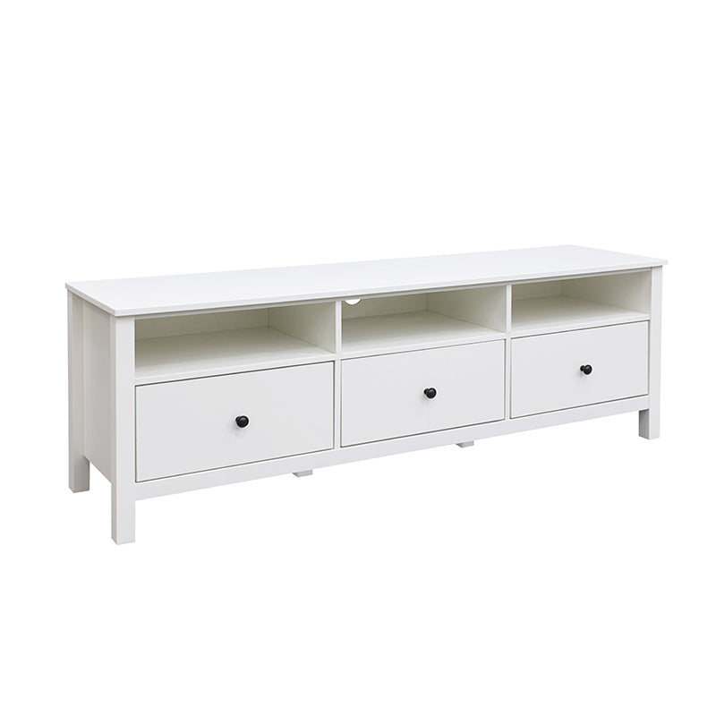 Floriana White 157cm Entertainment TV Unit with 3 Drawers