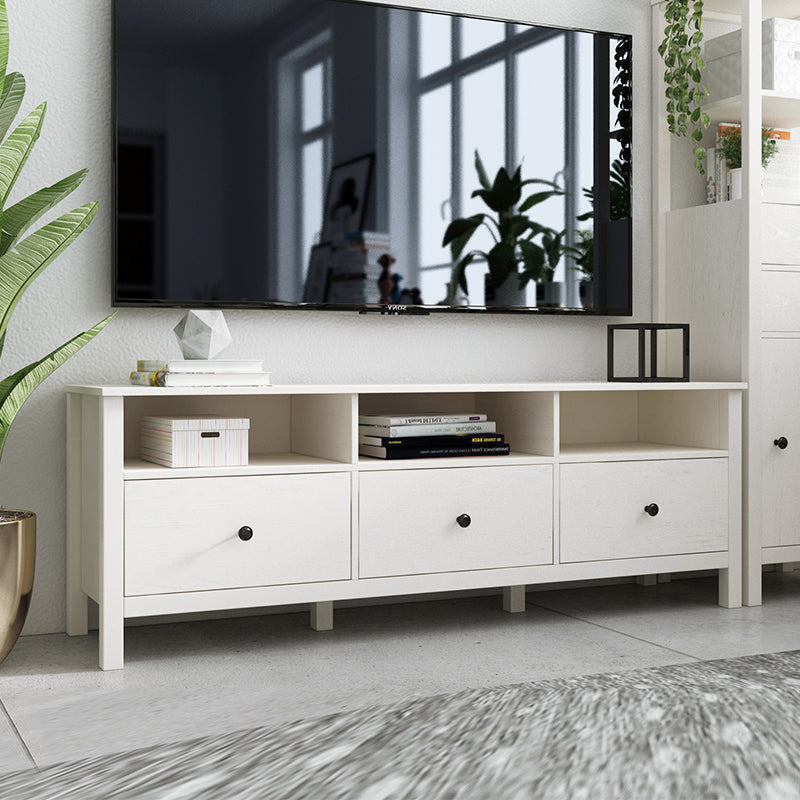 Floriana White 157cm Entertainment TV Unit with 3 Drawers