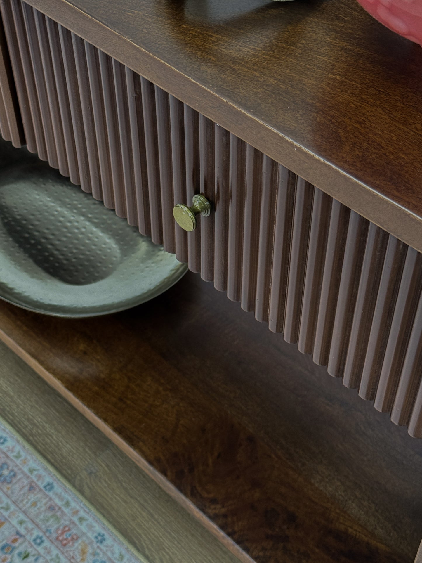 Frazer Walnut Console Table with 3 Drawers
