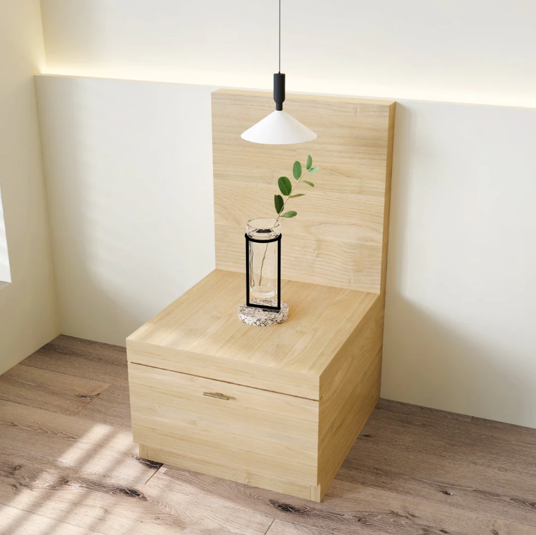 Fuji Natural Bedside Table with 1 Drawer