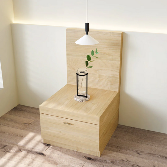 Fuji Natural Bedside Table with 1 Drawer