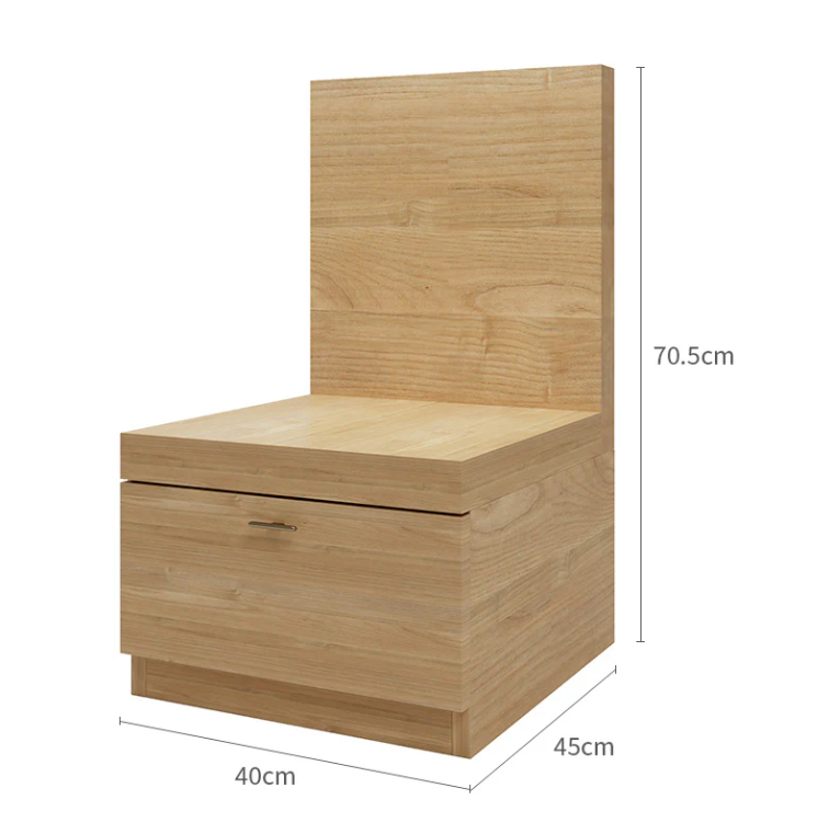 Fuji Natural Bedside Table with 1 Drawer