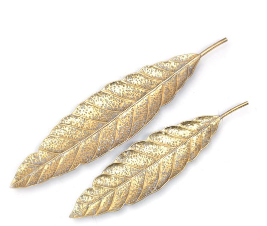Luxury Golden Leaf Plate Set