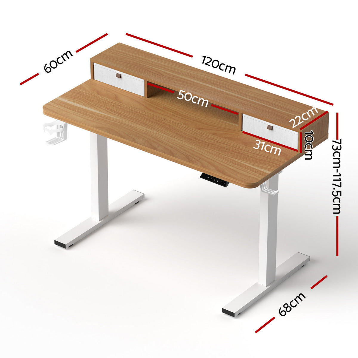 Artiss Electric Standing Desk Height Adjustable Sit Stand Desk Home Office