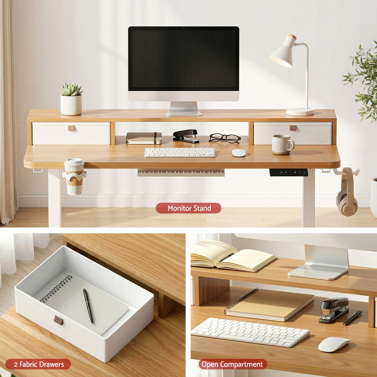 Artiss Electric Standing Desk Height Adjustable Sit Stand Desk Home Office
