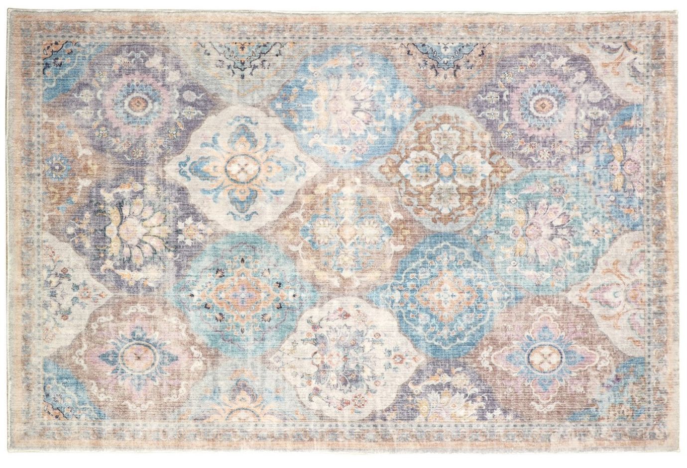 Chighu Multicolour Distressed Machine Washable Rug